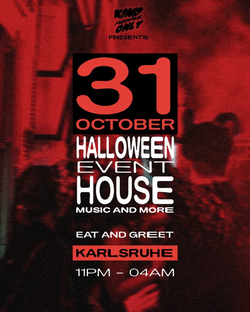 Flyer: Halloween, Sat · October 31, 2026 – Eat and Greet, Karlsruhe