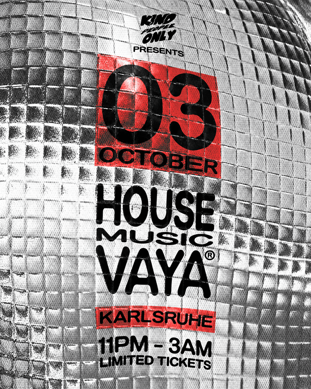 Flyer: VAYA Night, Sat · October 3, 2026 · 23:00 – VAYA, Karlsruhe